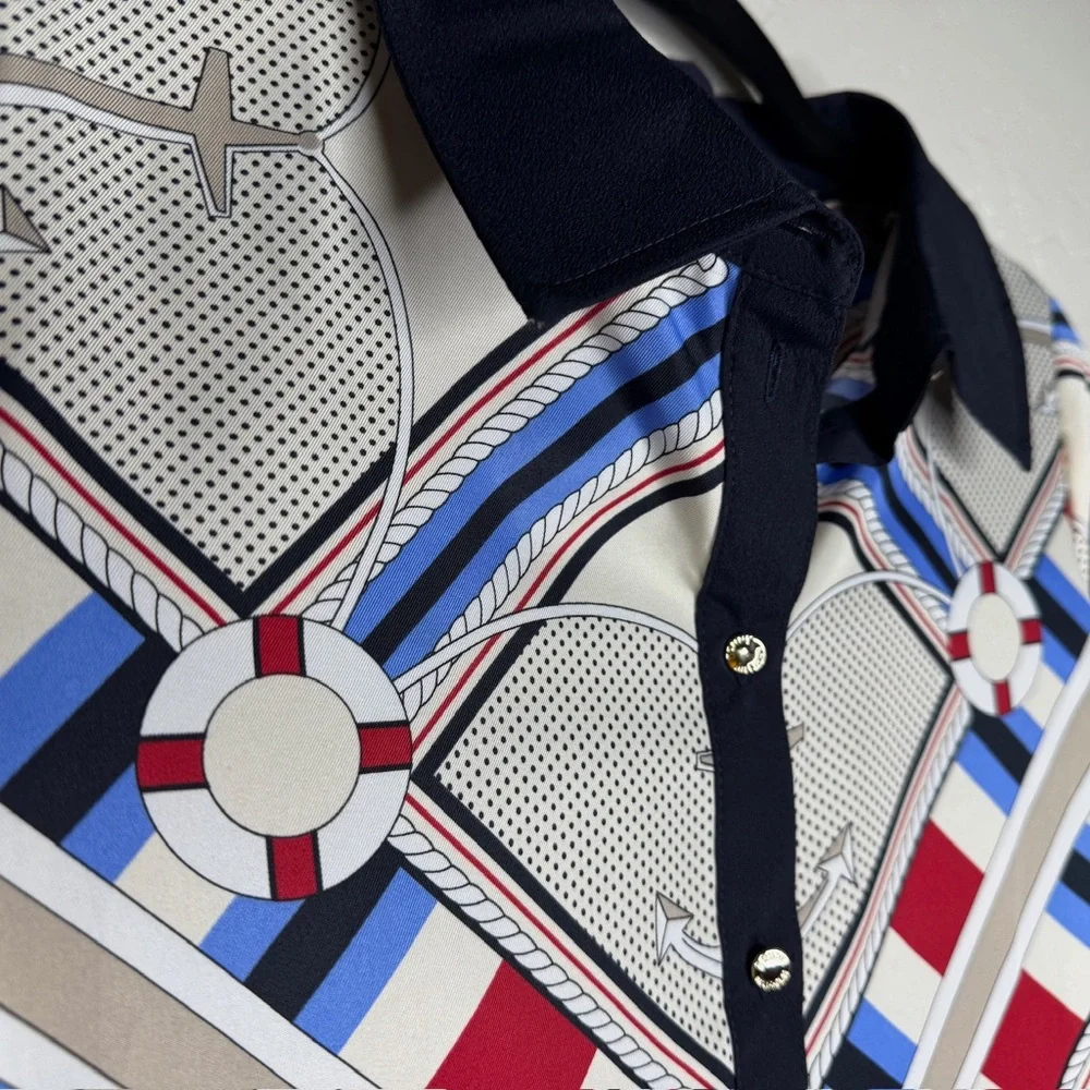 Tommy Hilfiger Anchor Patterned button down  Shirt - Picture 3 of 8